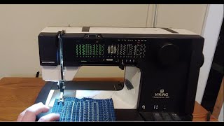Husqvarna Viking 190 Sewing Machine Overview Threading Stitch Off