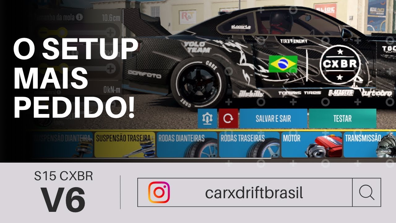 CarX Drift Racing 2! Setup S15 CXBR V6TT. ID: Brazil