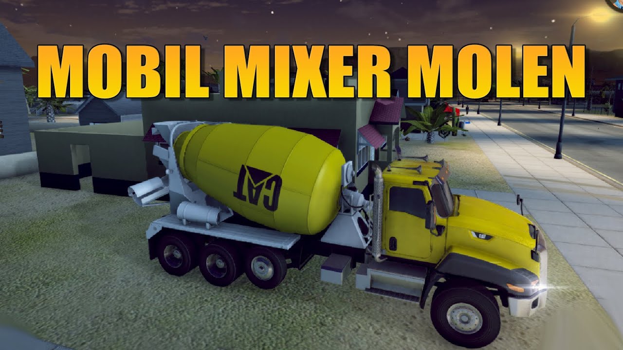 mobil truk  mixer molen  besar simulator  construction 