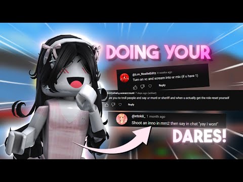 DOING YOUR DARES IN ROBLOX (i got banned lol)