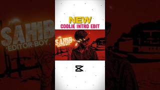 Coolie Intro Editing in Capcut ⚡ Viral Coolie Intro Reels Edit #shorts #introedit #capcutedit