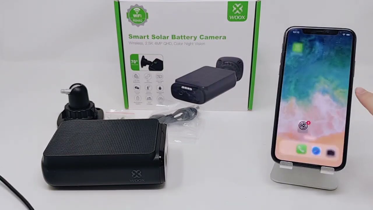 WOOX R8482 Smart Solar Battery Camera connection - YouTube