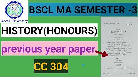MA semester 3 ka previous year question paper#Ranchi university#ma education#