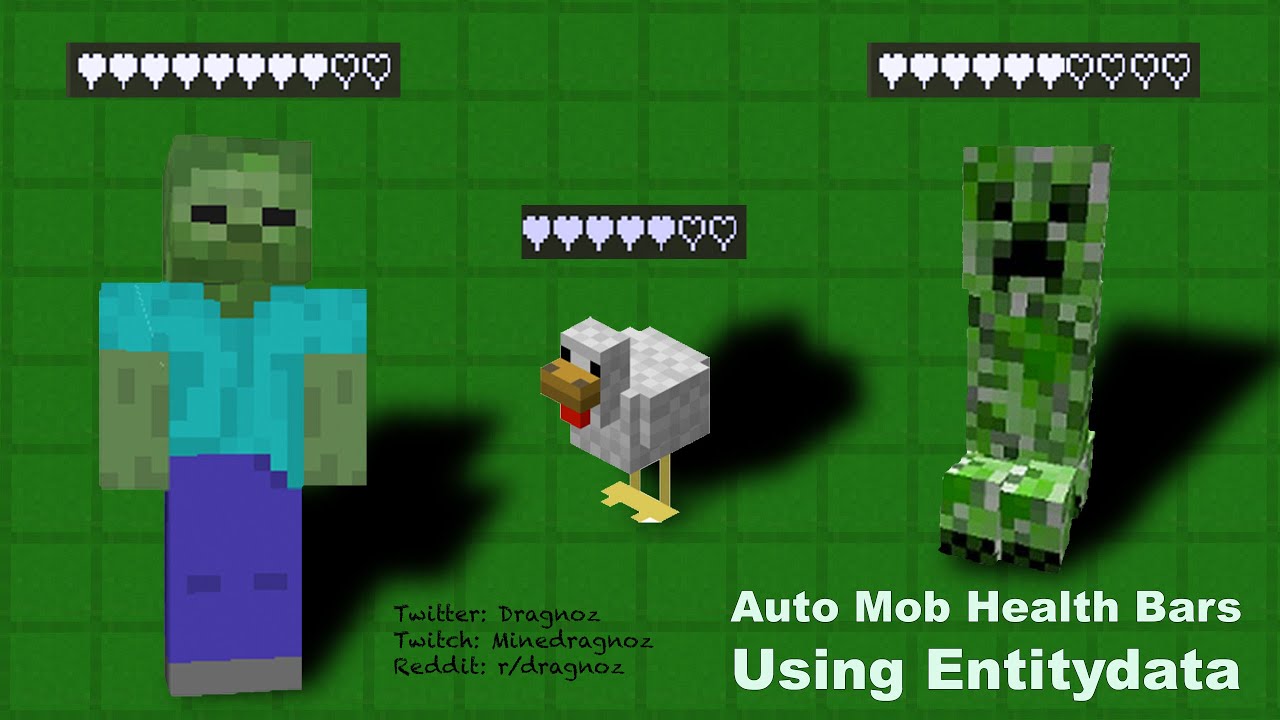Automatic Mob Health bar using entitydata. Minecraft 1.8 - YouTube