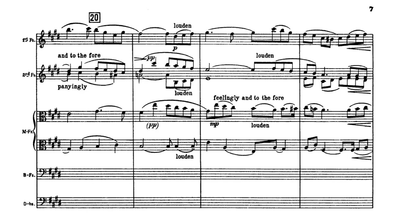 Percy Grainger - Irish Tune from County Derry (Strings and Horns, Score)