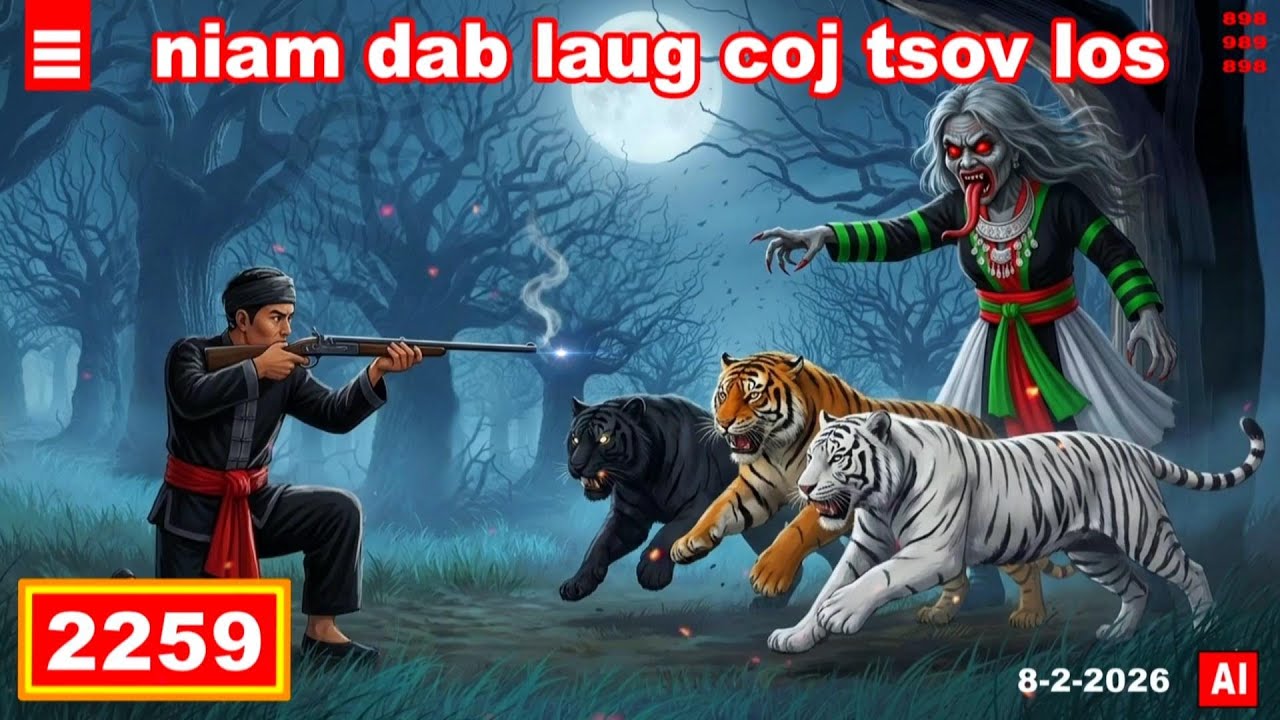 dab hais hmoob - 2259 - 02.08.2026 niam dab laug coj tsov los, มันมากับเสือ, Оно пришло с тиграми.