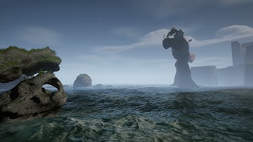 Voxel island with ocean, ray-traced reflections 4k 60fps