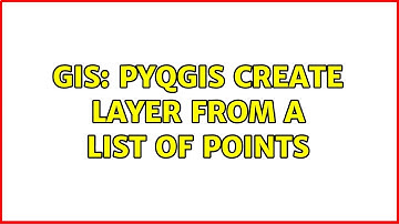 GIS: pyqgis create layer from a list of points