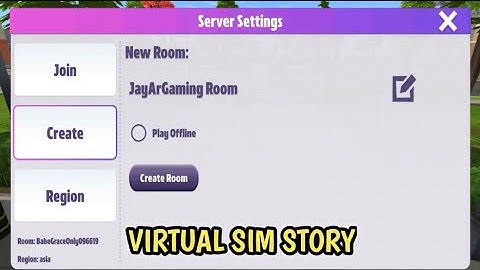 Virtual Sim Story | How To Change Server Room and How To Create A Room