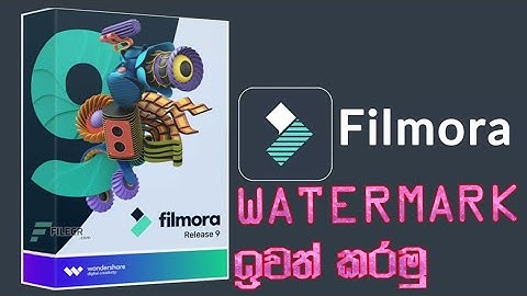 How Remove Watermark Flimora Wondershare 9 In sinhala 2019