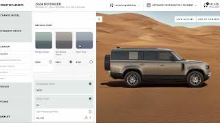 Player Profile Color Options For 2024 Landrover Defender S