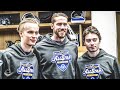 Hughes, Markstrom and Pettersson at the 2020 NHL All-Star Game