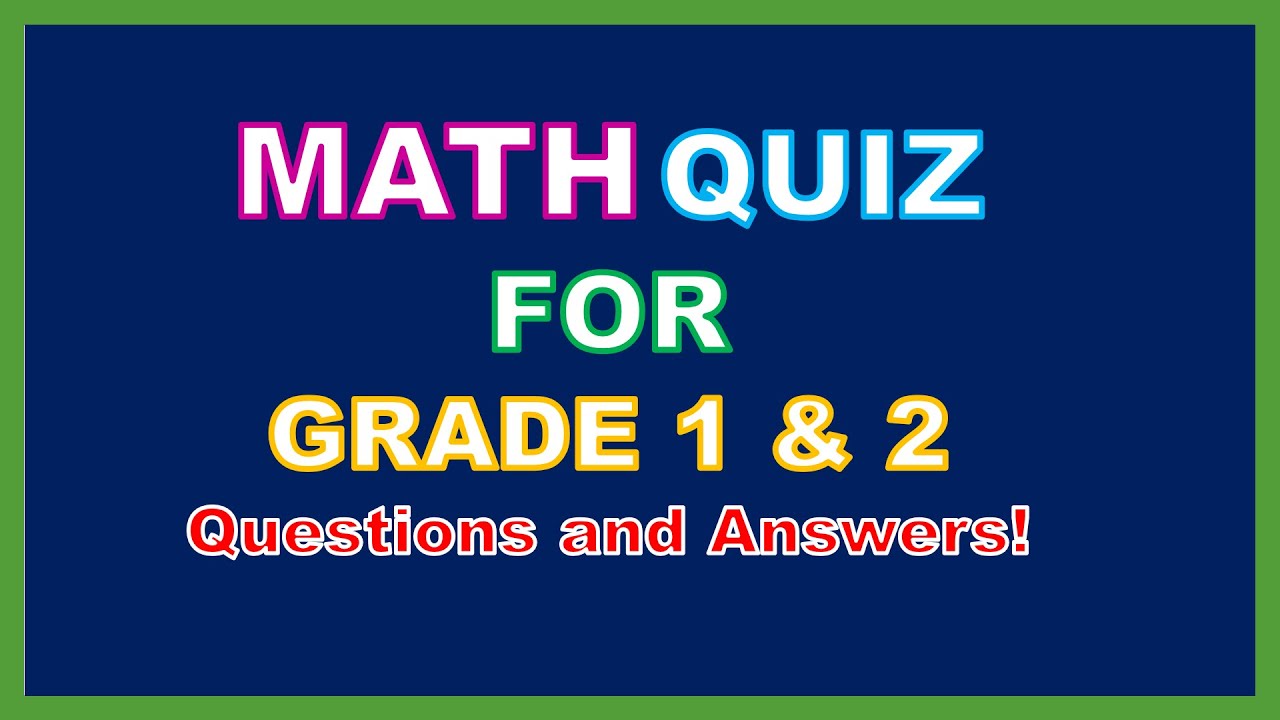 Math Quiz for kids| Can you pass Math Quiz For grade 1 and 2|Math Tricky Test
