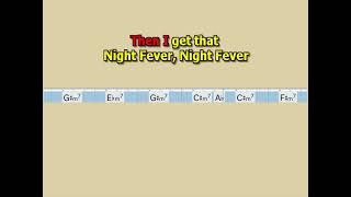 Night fever Bee Gees  best karaoke instrumental lyrics chords