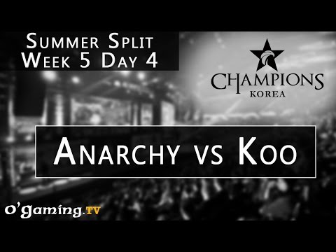 Anarchy vs Koo Tigers - LCK Summer Split - Week 5 - Day 4 - Anarchy vs Koo [FR]