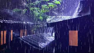 Deep Sleep Guaranteed with Heavy Midnight Rain and Distant Thunder Sounds