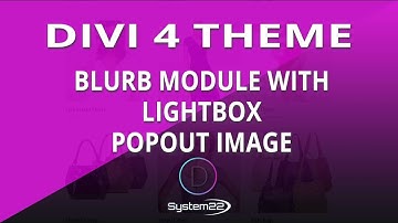 Divi Theme Blurb Module With Lightbox Popout Image 👍