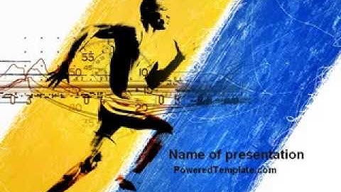 Running Athlete PowerPoint Template by PoweredTemplate.com