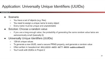 [Cryptography5, Video 7] Using Randomness for Unique IDs