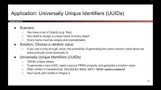 [Cryptography5, Video 7] Using Randomness for Unique IDs