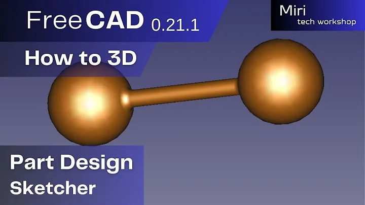 FreeCAD part #92, 2024 Simple 3D model dumbbell