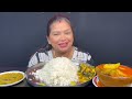 Comfort food summer food eating rice with katla macher patla jhol potol posto ucche vaja