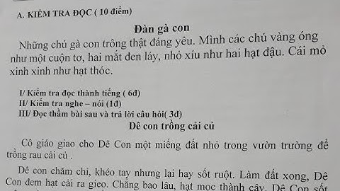 Tiếng Việt Lớp 1- Đề Thi Tiếng Việt Cuối Học Kỳ 2- Luyệ Đề.