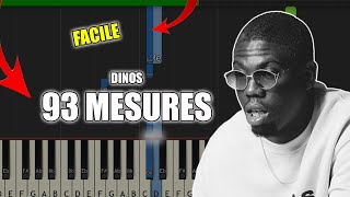 Video thumbnail of "Dinos - 93 mesures | Vidéo Piano Tutoriel Facile Instrumental RAP (Piano Facile France)"