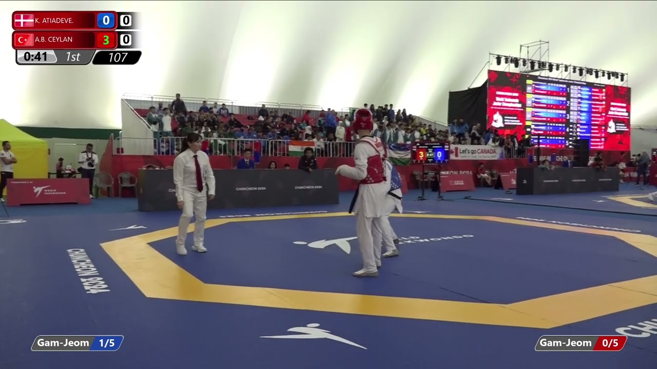 107 Round of 64 Men  63kg DEN K  ATIADEVE  TUR A B  CEYLAN