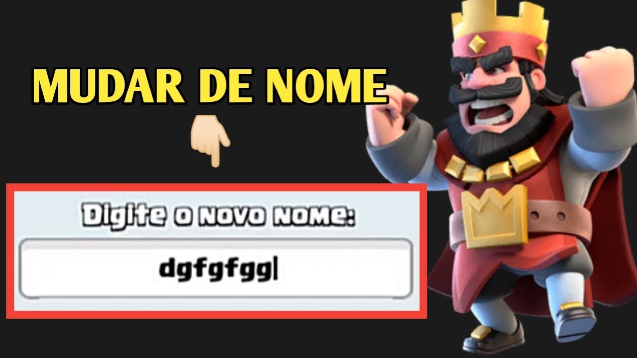 Como mudar o nome no clash royale - YouTube