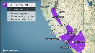California fire - strong winds are ...