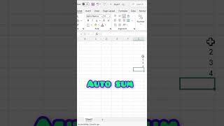 Excel AutoSum Shortcut | Auto Total in One Click | Excel Tips for Beginners/short video