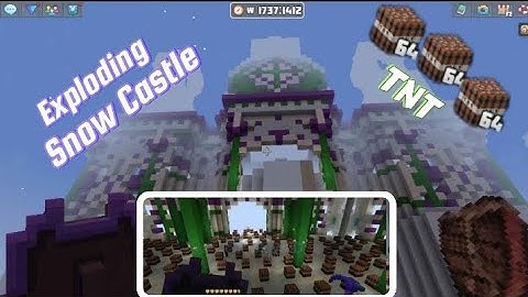 Exploding Snow Castle with TNT | Planet Craft | Planet of Cubes