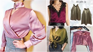 Satin tops and blouse designs 2019