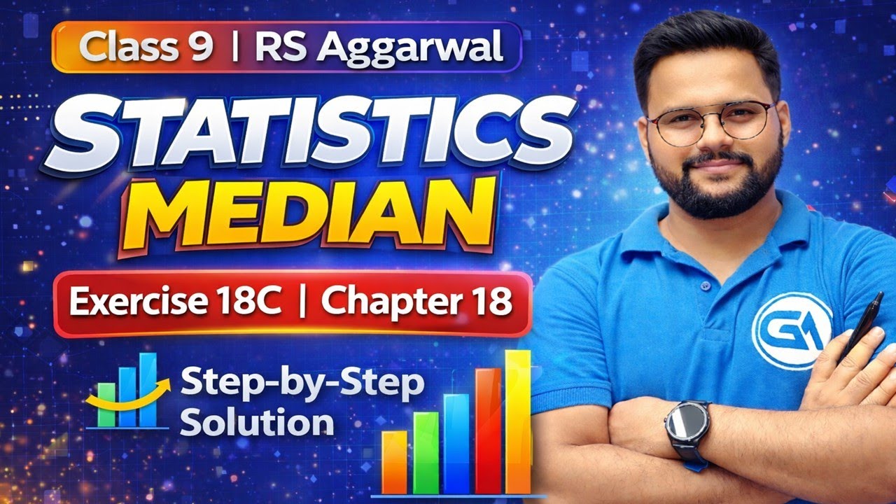Class 9 RS Aggarwal Chapter 18 Statistics | Ex 18C Median | Step-by-Step Solution