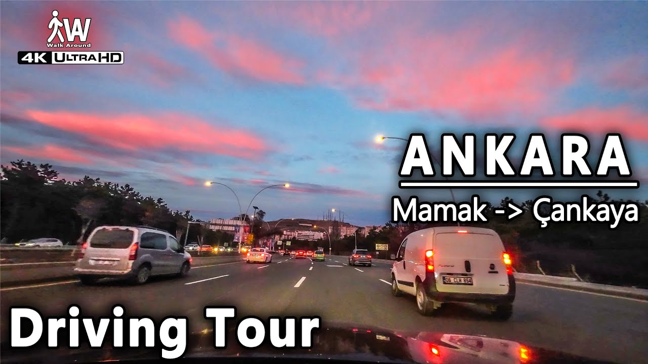 Gün Batımı Araba ile Gezinti | Ankara, Nato Yolu → Mevlana 4K