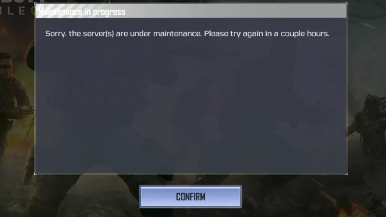 Call of duty mobile server is shutdown , under maintenance YouTube