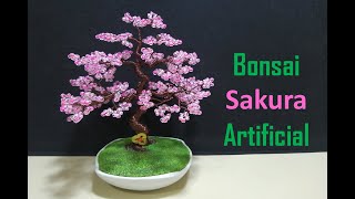 COMO HACER BONSAI SAKURA ARTIFICIAL