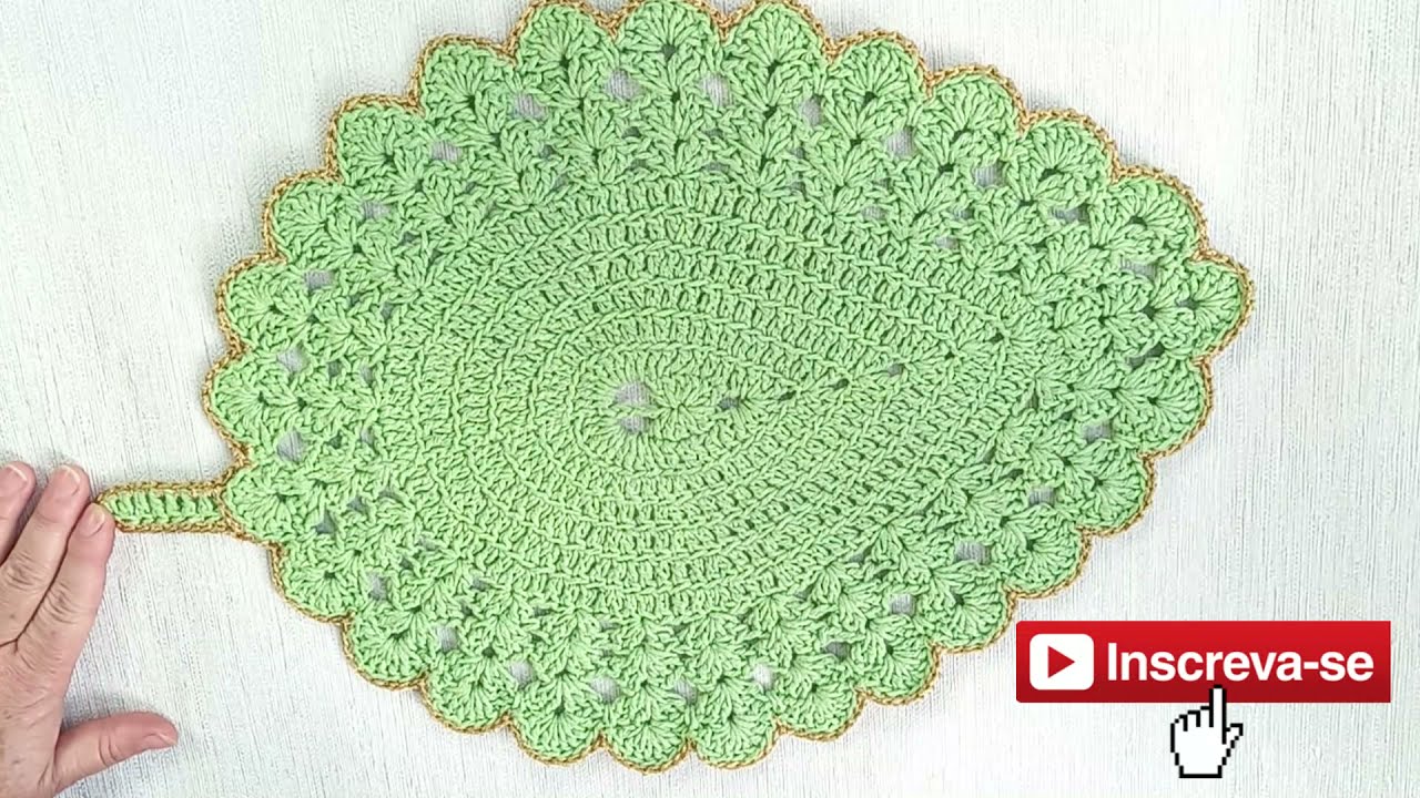 Sousplat de Folha em Crochê || parte 1