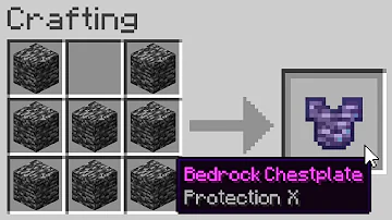 You can craft Bedrock Armor...