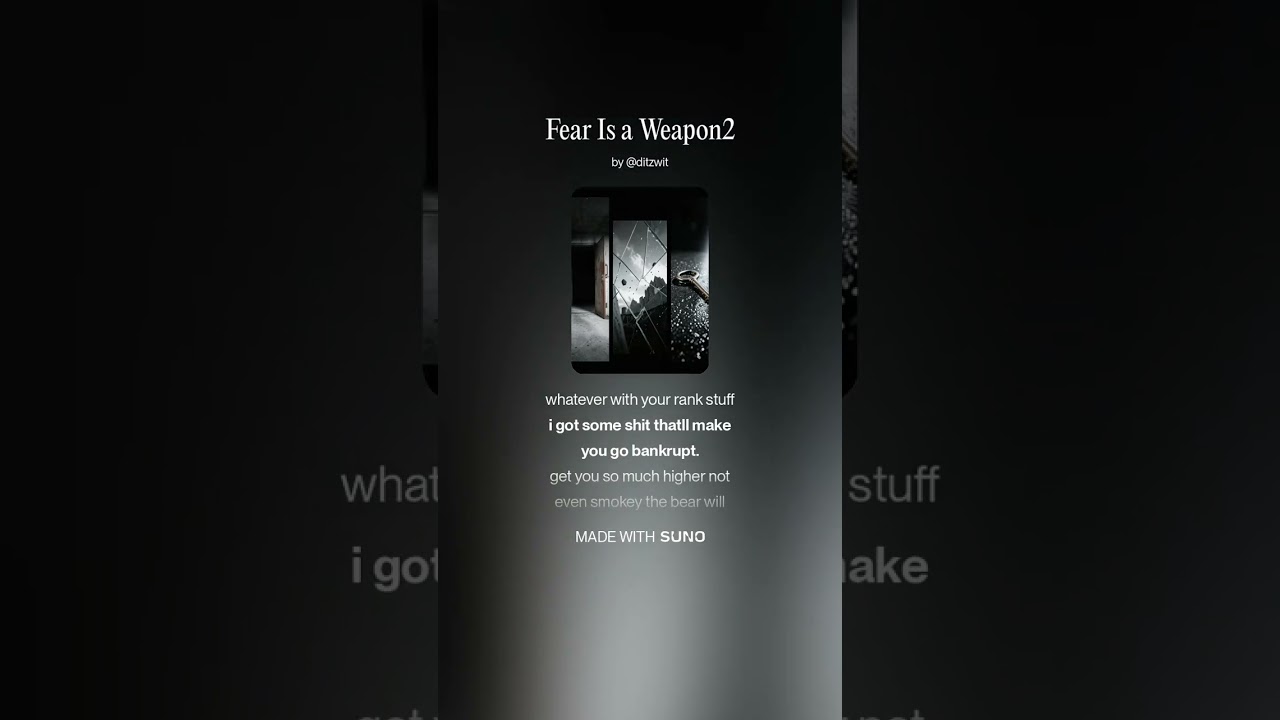 Ver DITZW!T - Fear Is a Weapon (Lyric Video) no YouTube Ver DITZW!T - Fear Is a Weapon (Lyric Video) no YouTube
