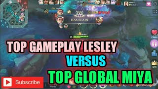 MLBB | TOP GAMEPLAY LESLET VS TOP GLOBAL MIYA | MOBILE LEGENDS