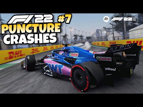 F1 22 PUNCTURE CRASHES #7