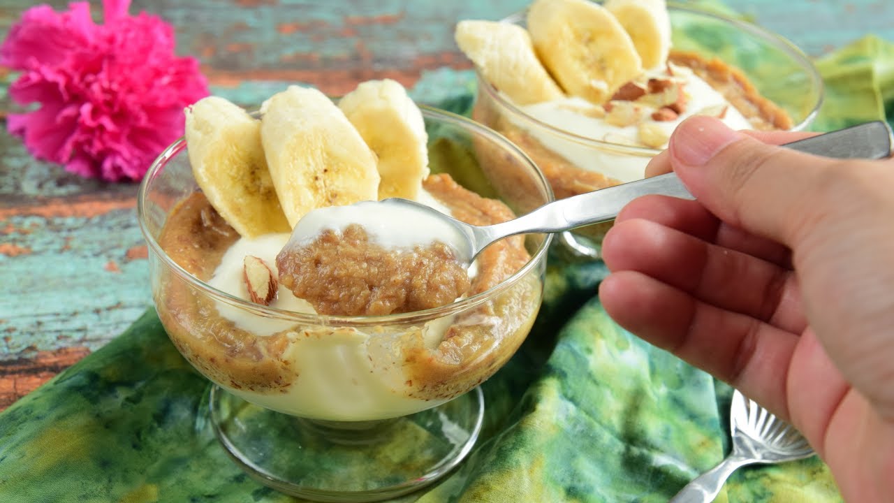 Nachtisch in 15 Minuten! Wenn Sie Banane, Joghurt und Nüsse haben ...