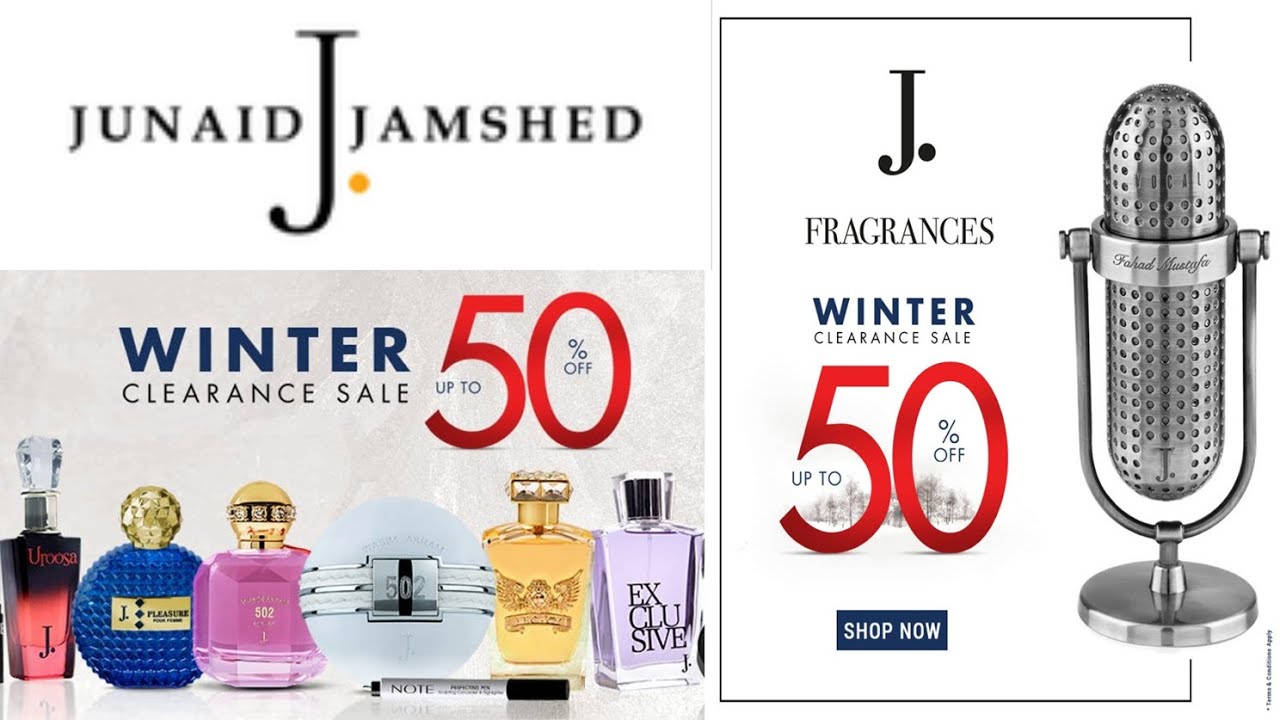 J. Junaid Jamshid perfume Winter Clearance sale upto 50 off with peice