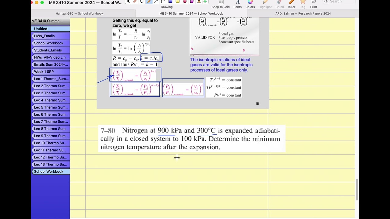 How to find temperature in isentropic process in Ideal Gas (Heat Transfer)