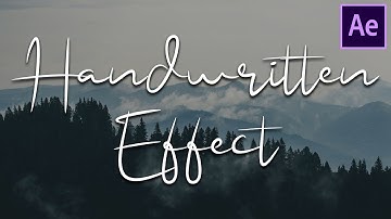 After Effects | Handwriting Animation Effect Tutorial (No Plugin)