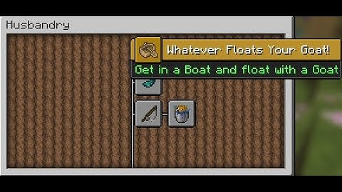 Whatever Floats Your Goat!- Advancement Tutorial [Minecraft Java Edition]