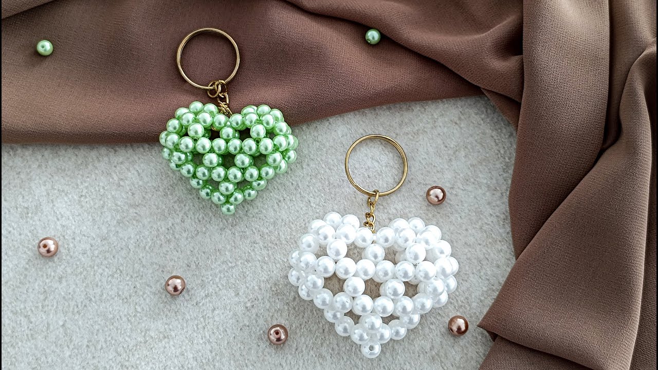 3D жемчужное сердце #сердце #3d #жемчуг #бусины #брелок #vlog #свадьба #подарок #сделай_сам #деньги