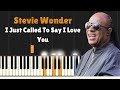 I Just Called To Say I Love You - Stevie Wonder | EASY Piano Tutorial